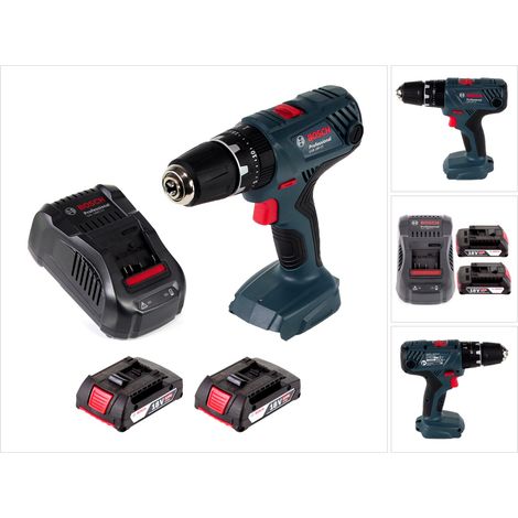 Bosch GSB 18V-21 Akku Schlagbohrschrauber 18V 55Nm + 2x Akku 2,0Ah + Ladegerät