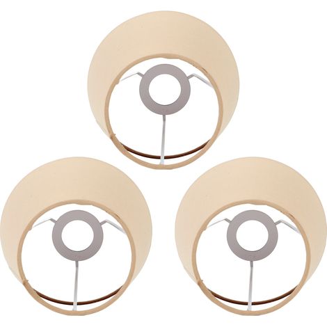 Innovativer Lampenschirm aus khakifarbenem Stoff, E14-Fassung, mit Staubschutzhülle für Nachttischlampe. (1/5)