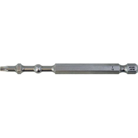 Embout de vissage Impact Ball long à entrainement 1-4 empreinte Torx T45 Long 50mm - VESSEL EUROPE (1/2)