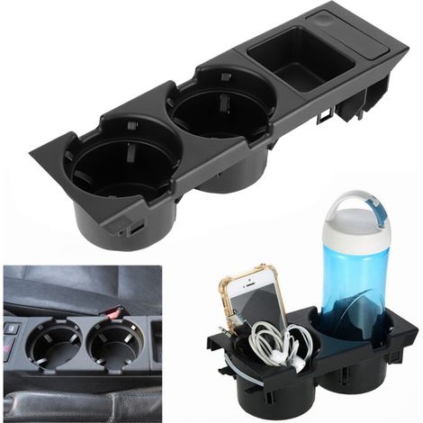 Accessoires pour console centrale de la BMW Série 3 E46 : double porte-gobelets et vide-poches
