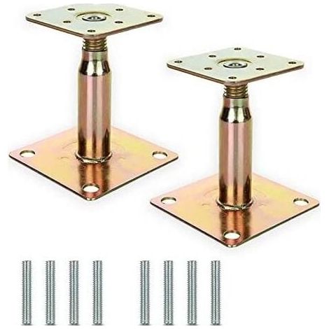 2pcs Adjustable 100-150mm Galvanized Boss Bracket for Heavy Duty Building Roof MUMU (1/4)
