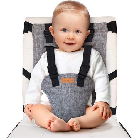 Babytischsitz – Tragbarer Kindersitz – Faltbarer Hochstuhl – Tragbarer Sitz mit Sicherheitsgurt – Reisesitz – Baby-Campingstuhl – Leicht zu transportieren und aufzubauen (1/5)
