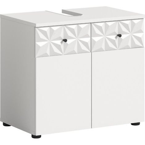 Prisma Waschbeckenunterschrank 2 Türen Weiß.