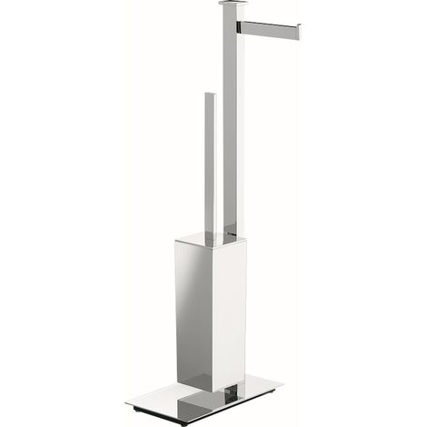 COLOMBO DESIGN Units piantana portarotolo sx /scopino cromato codice prod: B9107SCR
