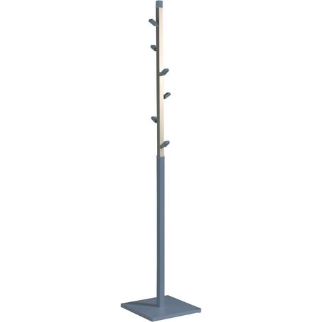 Perchero moderno mod. 428 herrajes en cromo satinado lacado azul, 180 cm(alto)34 cm(ancho)34 cm(largo) (1/2)