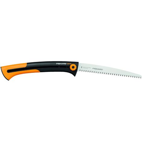 Scie a' me'taux Fiskars SW75 avec lame re'tractable en acier trempe' de 56 cm. pour jardin en bois