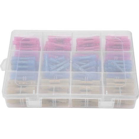 Kit de 200 connecteurs bout à bout thermorétractables isolés, étanches, pour fils électriques (1/5)