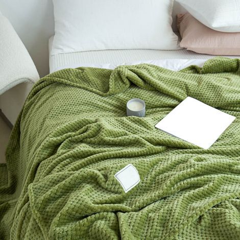 Kühlende Jacquard-Decke, Grüner Salat, 150 x 200 cm – Sommerdecke für Sofa, Bett und Büro (1/5)