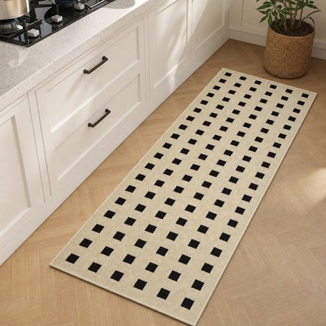 Tapis de cuisine unie en polypropylène, anti-dérapant et absorbant, 45 x 150 cm (1/5)