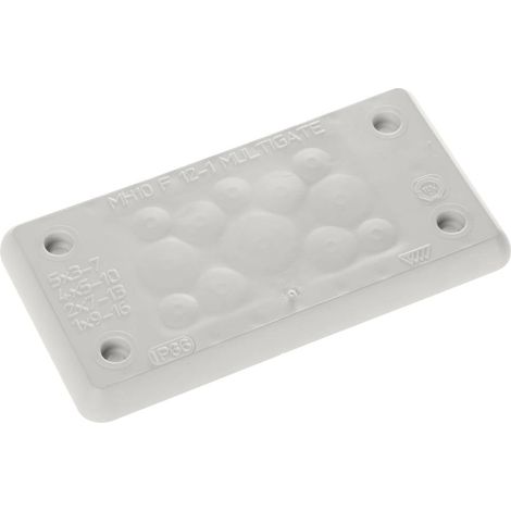Trelleborg MH-10 F 12-1 LIGHT GREY UL94 V-0 IP65  TPE  Screw Plaque traversante TPE gris 1 pc(s) (1/2)