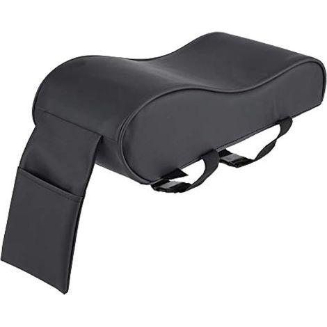 Coussin d'accoudoir de voiture, coussin d'accoudoir universel en cuir et mousse à mémoire de forme pour voiture, console d'accoudoir de voiture (1/4)