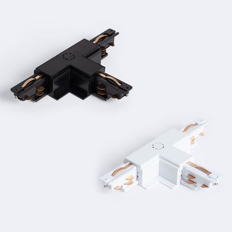 Connecteur 'Right Side' Type T pour Rail Triphasé DALI Track Encastré Aluminium Blanc (1/5)