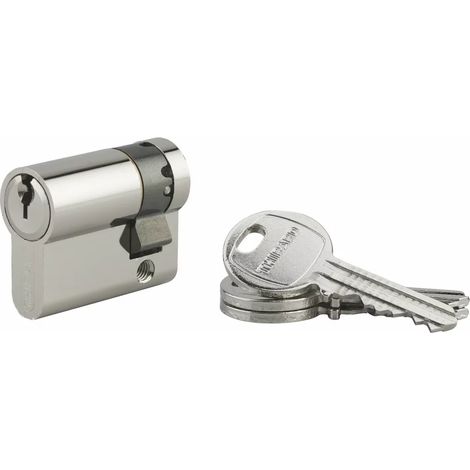 Thirard – Demi-cylindre 30 x 10 mm 3 clés – Panneton orientable nickelé – Mécanisme 5 goupilles – Sécurité 6/10 pour systèmes en organigramme (1/4)