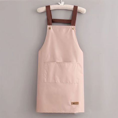 Tablier De Travail - Tablier Cuisine Imperméable Anti-huile - Grandes Poches - PVC - 96 cm - Pour Cuisine Jardin Bar - 1 Pièce (1/5)