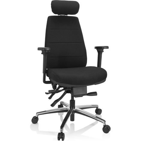 Bürostuhl / Drehstuhl PHOENIX PRO I Stoff schwarz hjh OFFICE (1/5)