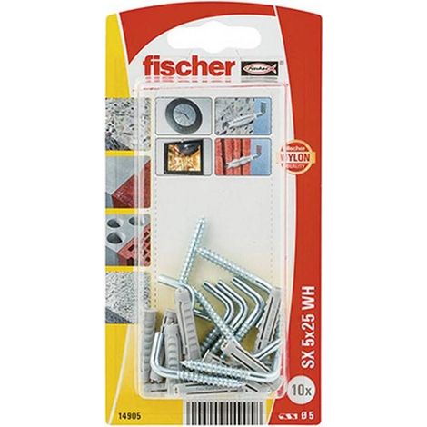 Tacos con Alcayata FISCHER SX 5x25mm - Blíster 10 unidades 567843 (1/3)
