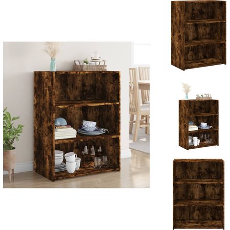 Sideboard Räuchereiche 70x41x93 cm Holzwerkstoff - Sideboard - Wohnzimmertisch - Holzmöbel - Regal - Aufbewahrung (1/5)