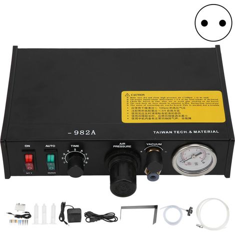 Glue Dispenser, Automatic Glue Filling Machine AC220-240V 982A High Precision Dispensing Controller for Electronics, Lighting (EU Plug) Glue Gun (1/5)