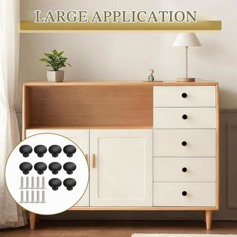 10 x Round Drawer Knobs,Drawer Knobs,Door Cupboard Knobs,Vintage Round Kitchen Cabinet Handles for Cupboards,Dres POIGNEE DE MEUBLE (1/5)