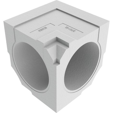 Conduit d'air en plastique. Angle extérieur Reno-Pipe avec profil stucco RP-SAW (2 pièces)