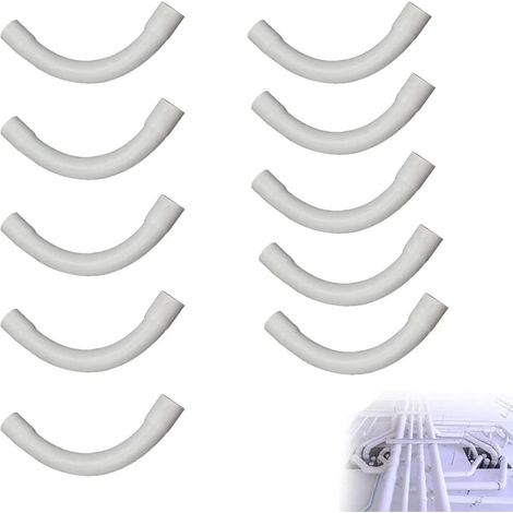Coudes pour Tube Isolant Manchonné PVC 90°,Raccord de Tuyau pour Câble Canal,Installation Murale Intérieur/Extérieur,16mm (Lot de 10pcs) (1/5)