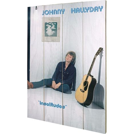 Plaque décorative Insolitudes en bois Johnny Hallyday