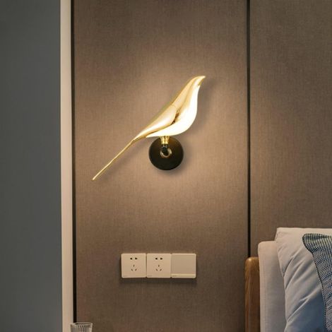Appliques murales décoratives modernes, appliques murales en forme d'oiseau à lumière chaude, lampes LED à économie d'énergie (1/5)