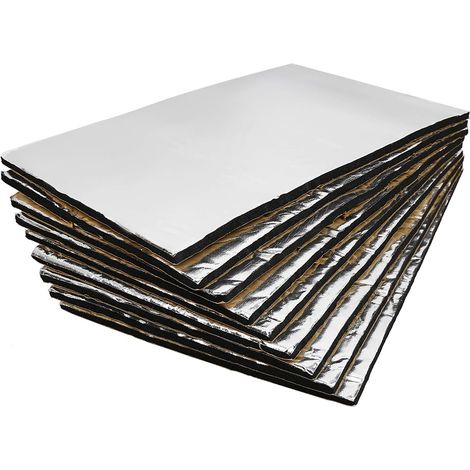 1.35㎡ 10mm Tapis Isolation Auto-adhésif Voiture 9pcs 50x30cm (1/5)