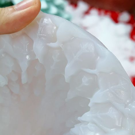 Moule en silicone pour bougie parfumée sapin de Noël, moule 3D pour savon artisanal en plâtre (1 moule), petit sapin feuille de rose SD-68 (1/5)