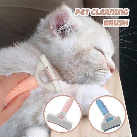 Brosse démêlante pour chats et chiens, bleu ciel, idéale pour enlever les poils morts. Brosse de nettoyage et de démêlage.-AquaForge (1/4)