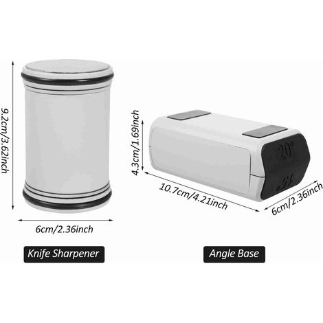 Ortviai Aiguisoir à Couteaux à Rouleau avec Disques en Diamant et Céramique, Angle Magnétique 15°/20°, Gris (1/5)