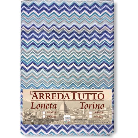 TELO ARREDO Copritutto GRAN FOULARD Copriletto COPRIDIVANO Tessuto BEATRICE BLU 1 PIAZZA (1/3)