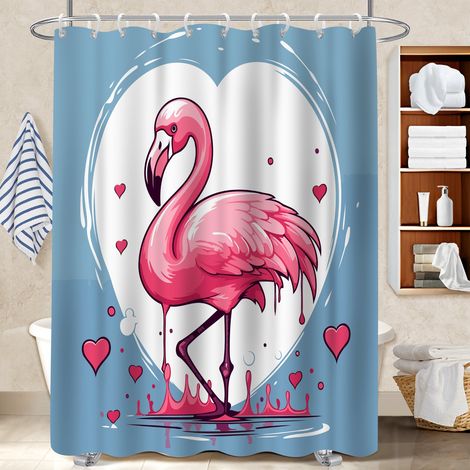 Rideau de douche en polyester 180x180 montage sans perçage protection douche pour un printemps fleuri dans la salle de bain (1/5)