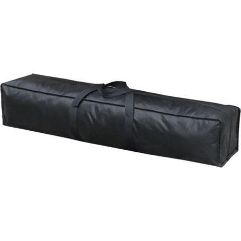 Sac de rangement pliable extensible avec fermeture éclair pour bancs de patio, tapis de yoga, trépieds d'appareil photo et couvertures de sol en noir (100 x 25 x 25 cm) (1/5)
