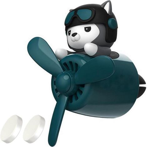 1pc désodorisant de voiture ventilateur husky, clip d'encens de voiture, diffuseur de ventilateur de sortie d'air de voiture, décoration d'aromathérapie de voiture autres accessoires - vert (1/2)