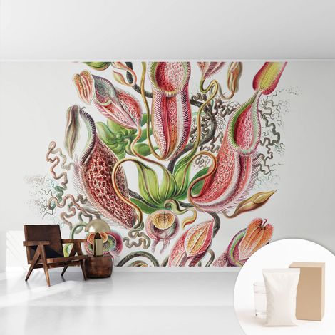 Papier peint intissé classique moderne pour salon et chambre à coucher Décoration rapide avec colle Détails végétaux 416x254 cm (1/5)