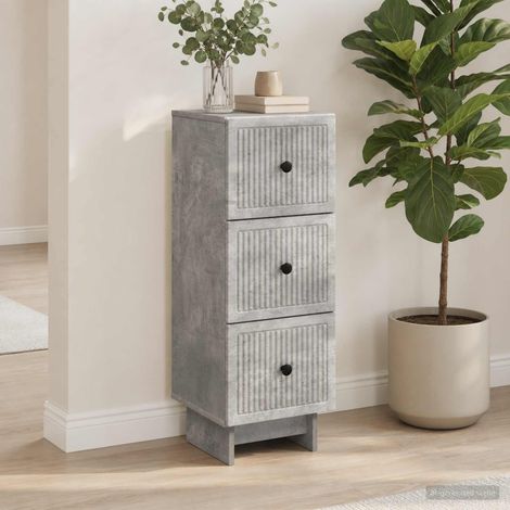 vidaXL Armoire à tiroirs Gris béton 33 x 34,5 x 90 cm (1/5)