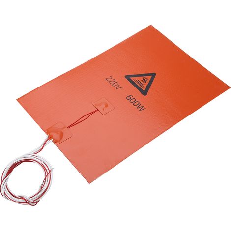 Accessoires pour imprimante 3D : Coussin chauffant en silicone pour lit d'impression (220 V 600 W 200 x 300 mm) (1/5)