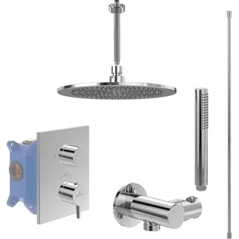 Colonne de douche encastrée thermostatique 2 voies VILLEROY ET BOCH Conum chrome