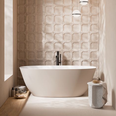 Baignoire SELINA Uni Noir mat +bonde