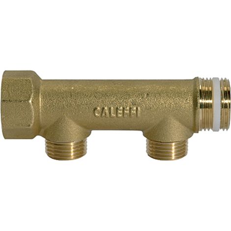 Riegler Verteilerrohr, 2 Abgänge, Eingang 2x1, Ausgang 2x1/2 AG, MS (1/3)