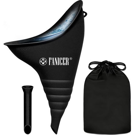Portable Urinal Female Urinal Reusable Silicone Funnel with Extension Tube, Female Urinal Foldable Portable Urinal for Camping Toilet for Camping, Hiking, Vacation (1/5)
