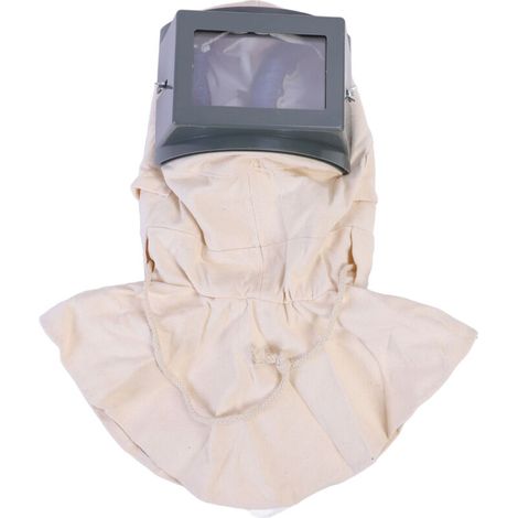 Capuchon de sablage, coupe-vent, résistant aux déchirures, casque de sablage à vision claire pour le polissage, la peinture, le ponçage (1/5)