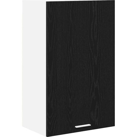 Maison Exclusive - Armadio pensile con porta Rovere Nero e Bianco 50 x 31 x 80 cm