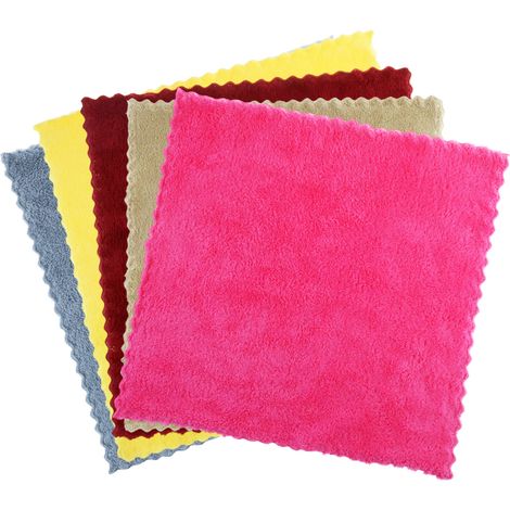 Gant De Démaquillage - Chiffon En Molleton Corail - Pour Visage Et Yeux - Réutilisable Et Lavable En Machine - Lot De 5 (1/5)