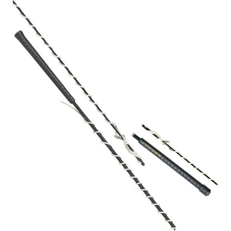 Frusta Fleck in fibra di carbonio con fiocco in cuoio 180 cm