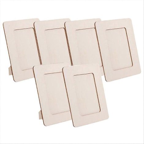 Cadre photo en bois de 15 cm (6 pouces) vierge, fait main (1/5)