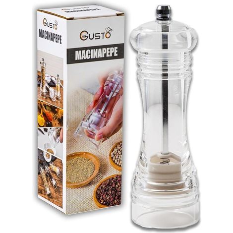 Moulin à Sel Humide - Mécanisme Zirlion Spécial Sel Humide en Zircone avec Hélice de Brassage - Innovation Sel Glace - Corps Transparent en Acryl (1/5)