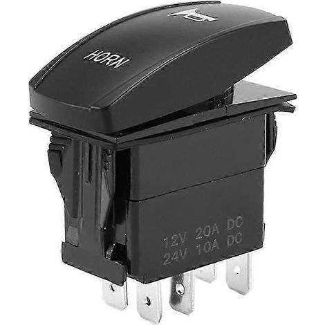 Interrupteur à bascule momentané rouge pour voiture, bateau, marine, klaxon, sonnette et laser LED 12V/24V (1/4)