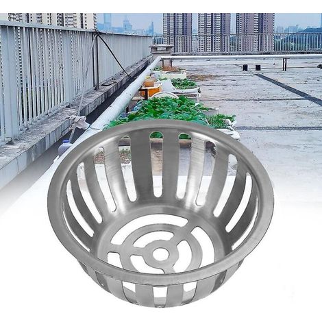 Drain de toit rond antiblocage en acier inoxydable pour jardin et balcon (1/3)